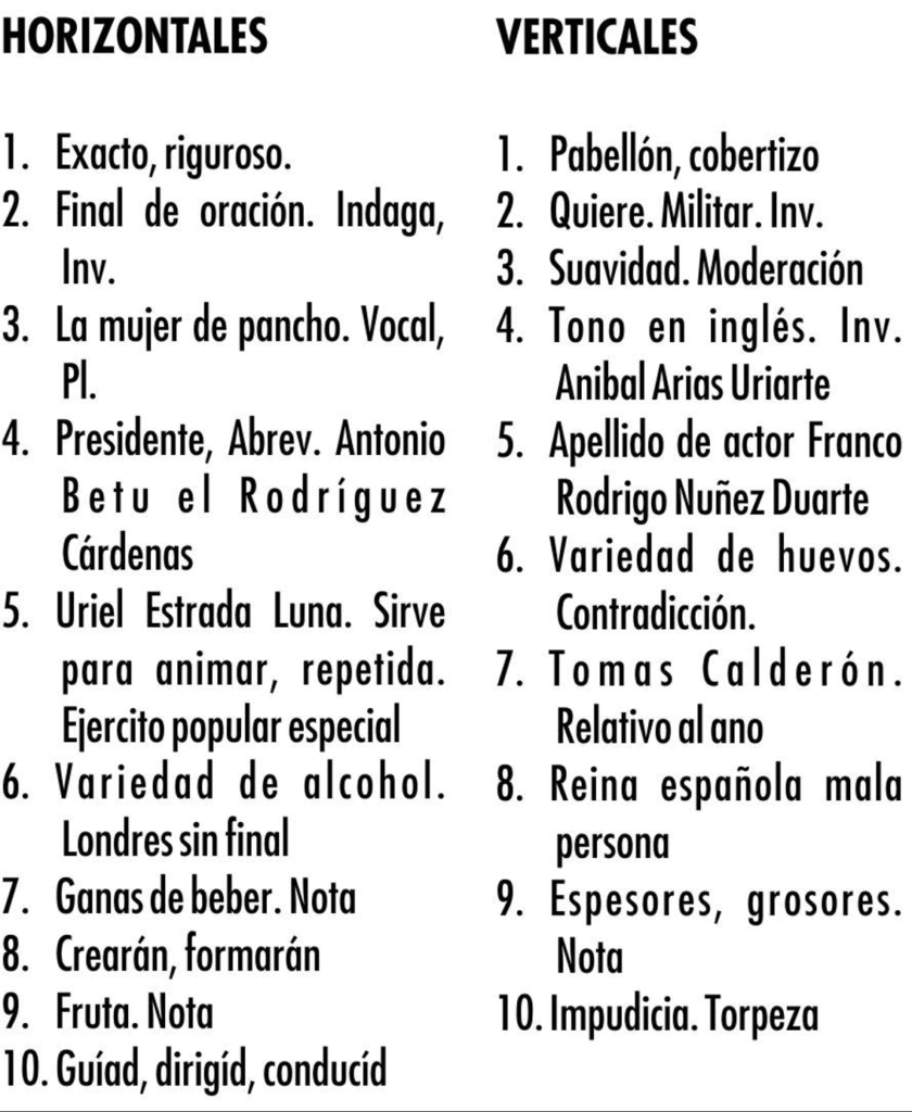 crucigrama